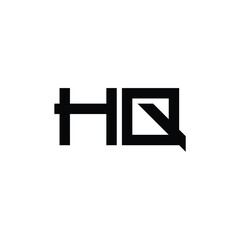 HQ monogram logo design letter text name symbol monochrome logotype alphabet character simple logo