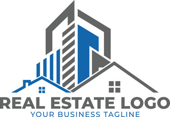 Real Estate Logo, real estate investment logo, simple real estate template 