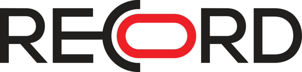 Record Text Logo Design, Record Text Based Logo Design, Text Logo, Font Logo, Record Logo Design 