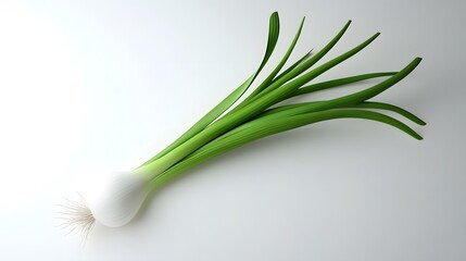 3D Green Onion icon on a white background