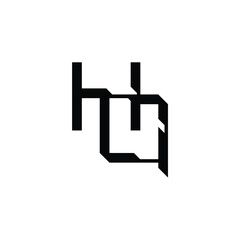 HQ monogram logo design letter text name symbol monochrome logotype alphabet character simple logo