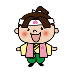 Fototapeta premium 笑顔の桃太郎