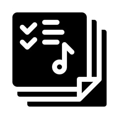 Musical Score glyph icon