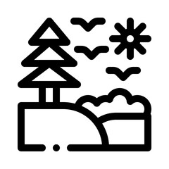 Landscape line icon