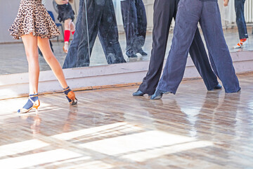 girl dancing with teacher dance program standard in ballroom dancing