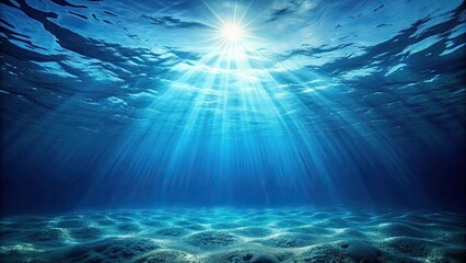 Abyssal depths Underwater view of dark blue ocean surface, ocean, abyssal, depths, underwater, dark blue, sea, surface, marine, water