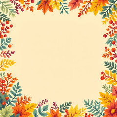 Simple thanks giving border copy space area