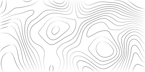 Abstract black and white topographic contours lines of mountains. Topography map art curve drawing. vector illustration.