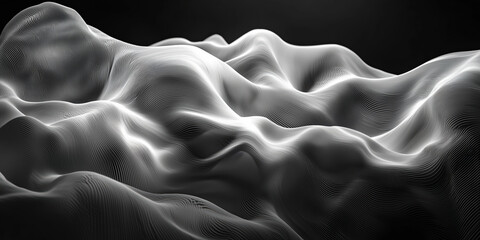 Fototapeta premium Digital Waves: Abstract Geometry in Motion