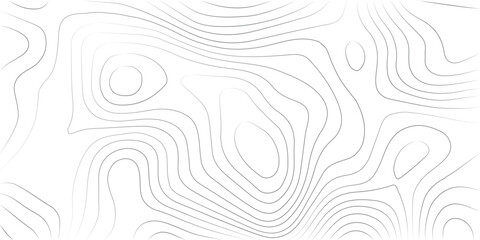 Abstract black and white topographic contours lines of mountains. Topography map art curve drawing. vector illustration.