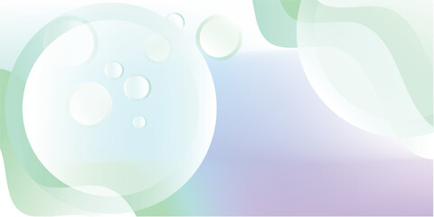 Vector abstract background. Round spots and balls on other colours background. Design template for banner, card, cover, poster.