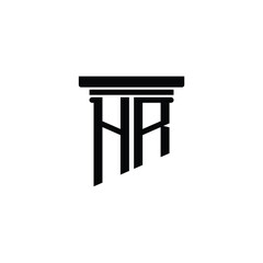 HR monogram logo design letter text name symbol monochrome logotype alphabet character simple logo