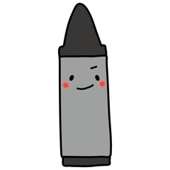 表情のある黒いクレヨン