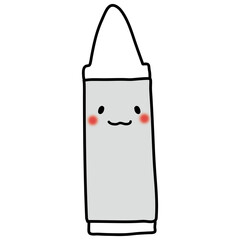 表情のある白いクレヨン