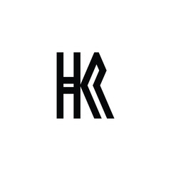 HR monogram logo design letter text name symbol monochrome logotype alphabet character simple logo