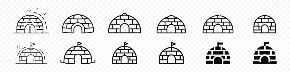 Naklejka premium igloo icon. traditional house igloo icon set, home igloo icon, Igloo icon is suitable for winter season,