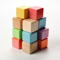 Fototapeta premium Blocks isolated on white background