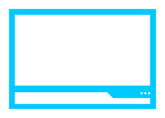 Obraz premium Landscape frame for video media player interface. Online stream futuristic technology style.