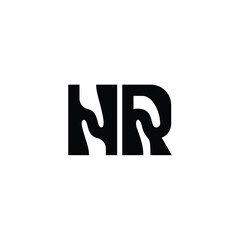 HR monogram logo design letter text name symbol monochrome logotype alphabet character simple logo