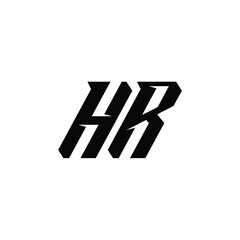 HR monogram logo design letter text name symbol monochrome logotype alphabet character simple logo