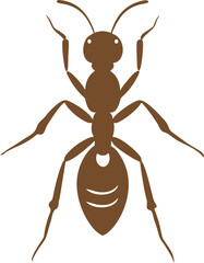Ant silhouette vector illustration on a white background