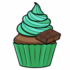 cupcake isolated on white