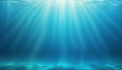 Fototapeta premium Tranquil Underwater Scene with Sunlight Rays