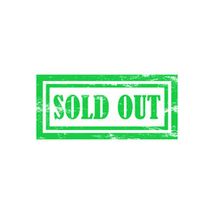 Sold Out Rubber Stamp grunge