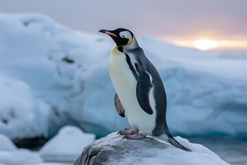 Fototapeta premium penguin on the rocks