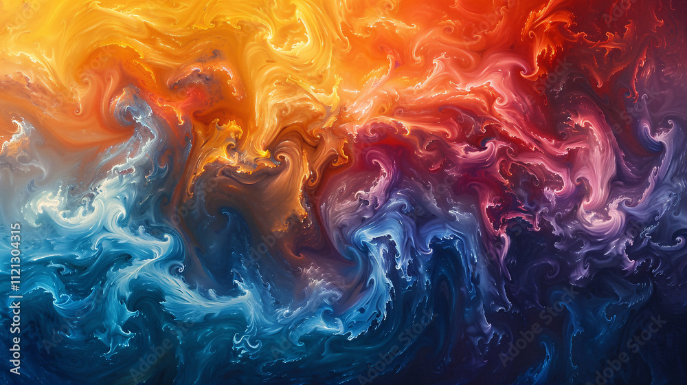 Wall mural a dynamic burst of vibrant paint splashes, creating an explosion of colors for an abstract and artis
