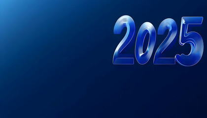 A stylized representation of the year 2025 on a blue gradient background.