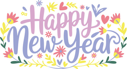 New Year Logo Design Vector Illustration
