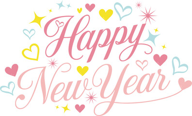 New Year Logo Design Vector Illustration