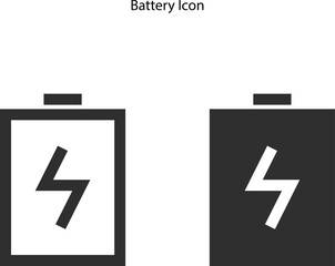 Battery icon in outline style and glyph style.
