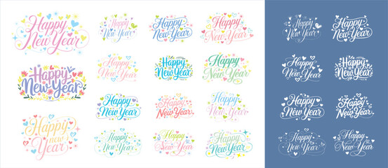 New Year Logo Design Vector Illustration