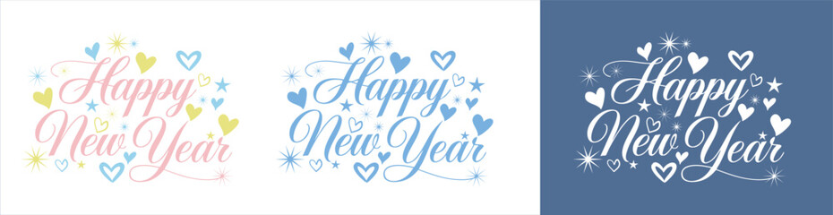 New Year Logo Design Vector Illustration