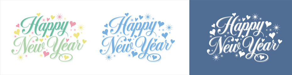 New Year Logo Design Vector Illustration