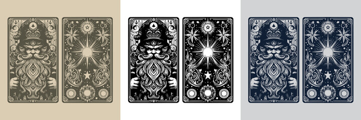 bold dwarf playing card tattoo design