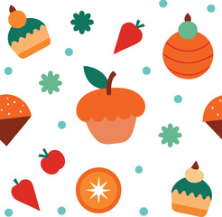 Food Patten design vector illustration