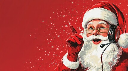 Santa Claus Hotline Graphic for Holiday Inquiries and Festive Fun