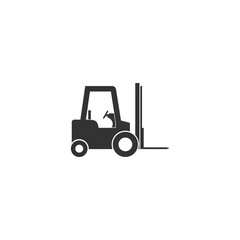 Forklift truck icon isolated on white background. Set icons colorful
