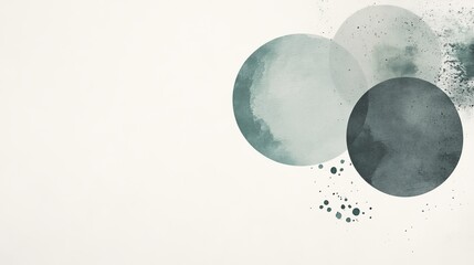 Abstract Artistic Graphic Illustration with Circles and Textured Effects for Design Projects
