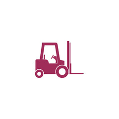Forklift truck icon isolated on white background. Set icons colorful
