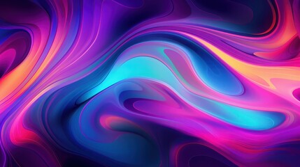 Obraz premium Abstract Swirling Neon Colors Vibrant Design