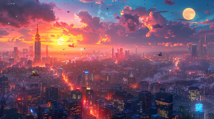 Fototapeta premium Milan, Italy city skyline created with Generative AI technology