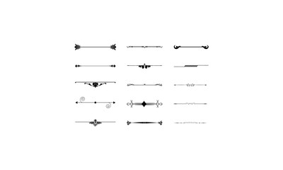Decorative lines smooth basic curve lines V27