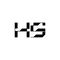 HS monogram logo design letter text name symbol monochrome logotype alphabet character simple logo