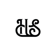 HS monogram logo design letter text name symbol monochrome logotype alphabet character simple logo