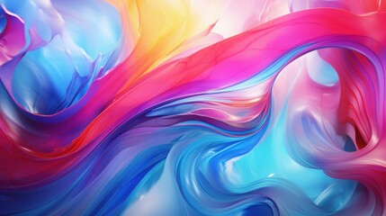 Fototapeta premium Abstract Colorful Swirling Fluid Art Design