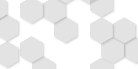 Abstract white background with hexagons . white Hexagonal Background Luxury White Pattern seamless bright white abstract honeycomb background 3D Futuristic abstract geometric mesh cell texture.	
